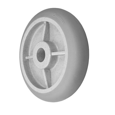 Wheel; 8X2 Duratek Rubber,Polyolefin (Donut; Gray,Gray); 1-3/16 Plain